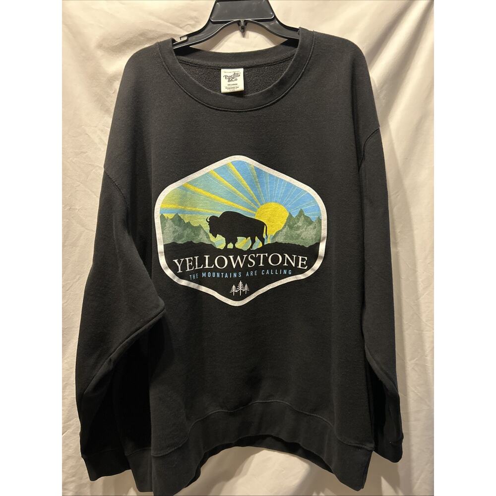 Yellowstone Men’s 3XL Black Graphic Print Sweatshirt READ